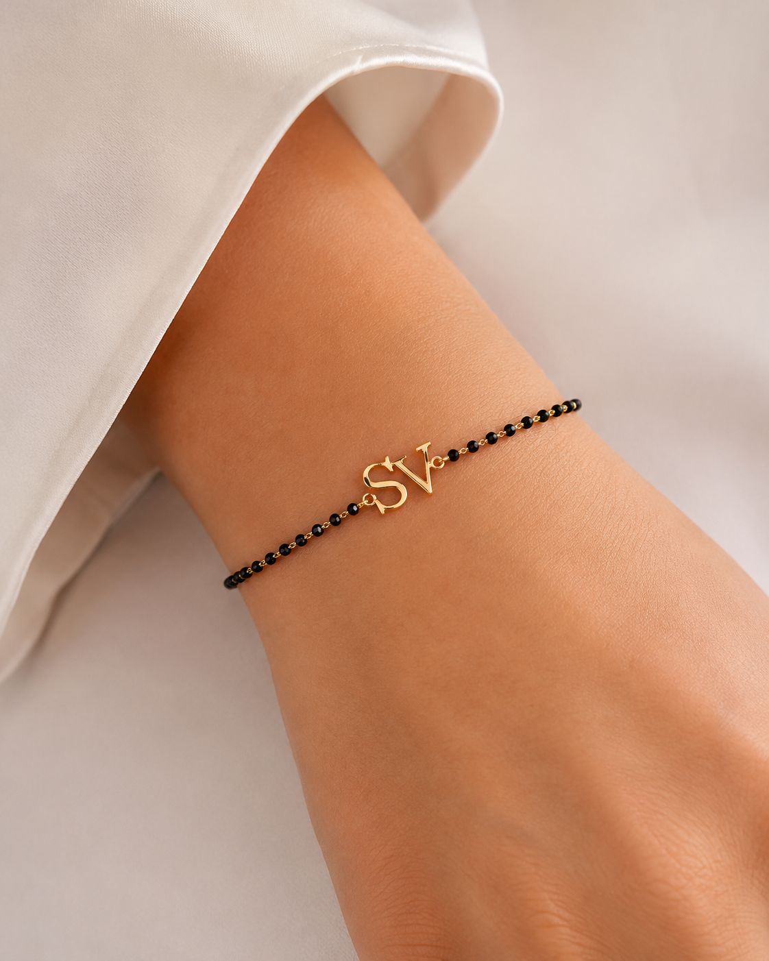 Initial Mangalsutra Bracelet
