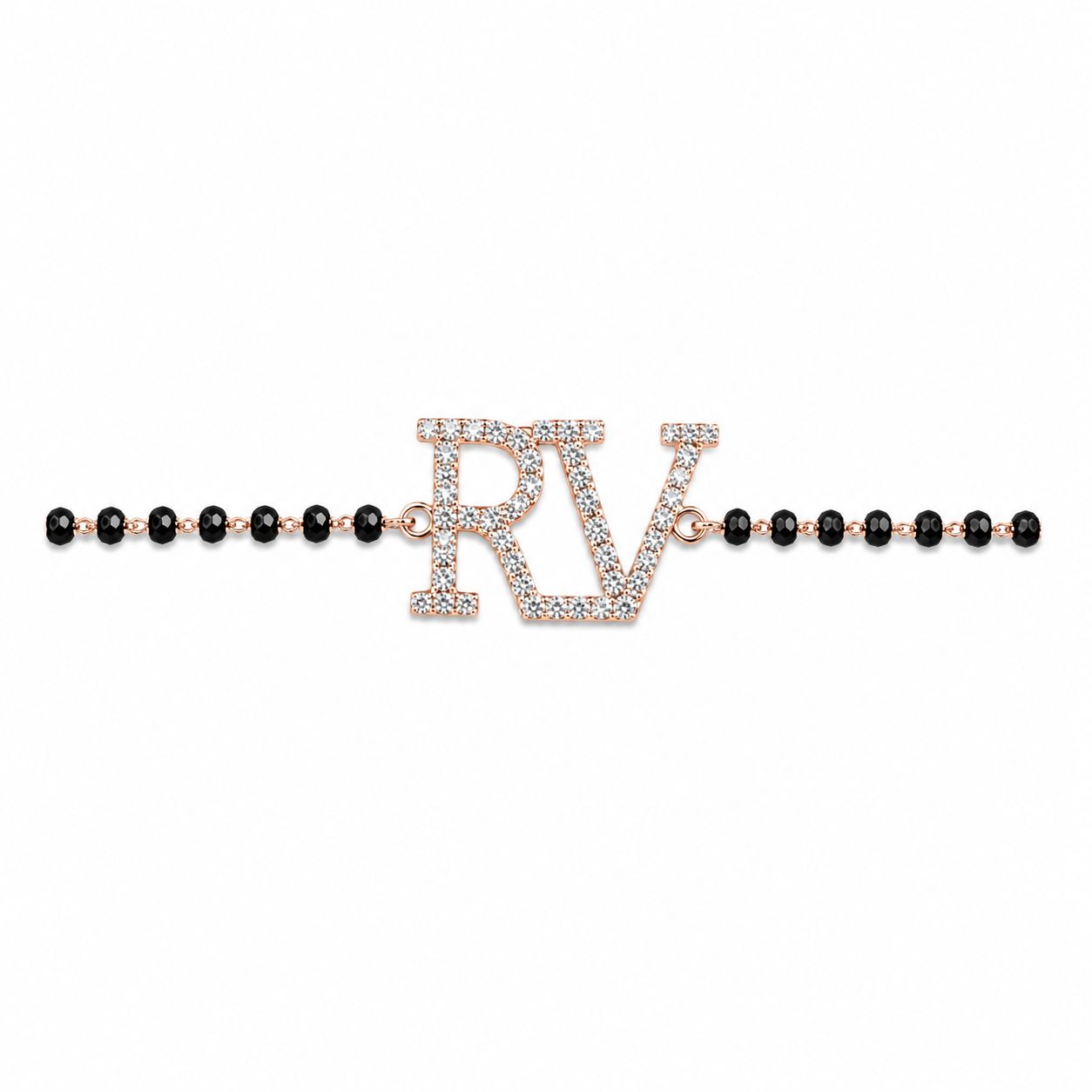 Initial Diamond Mangalsutra bracelet