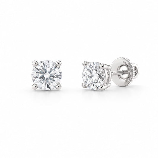 Moissanites Solitaire Earstuds