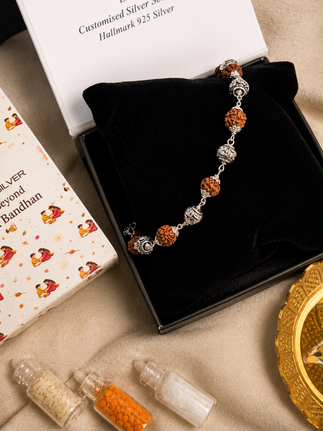 Rudraksha Chain Rakhi