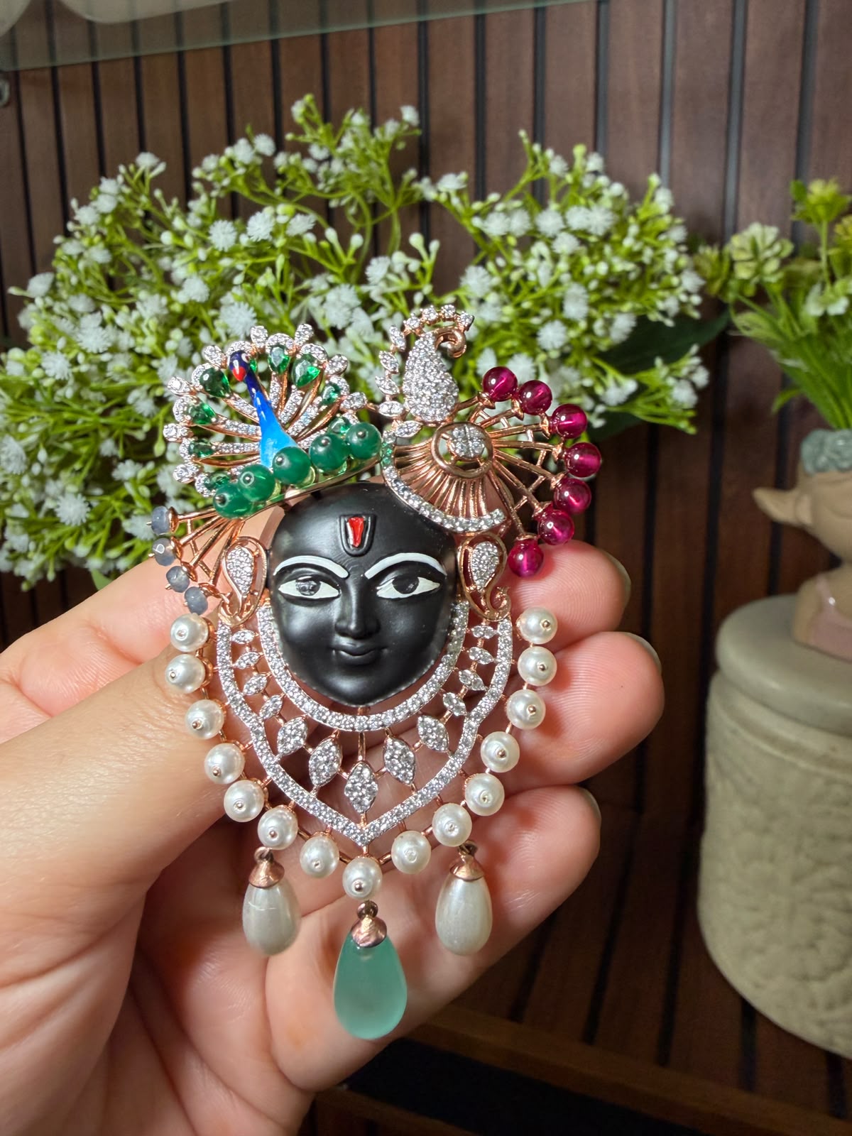 Mayur Shree Nath ji pendant