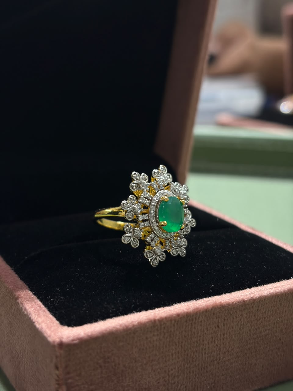 Emerald love ring