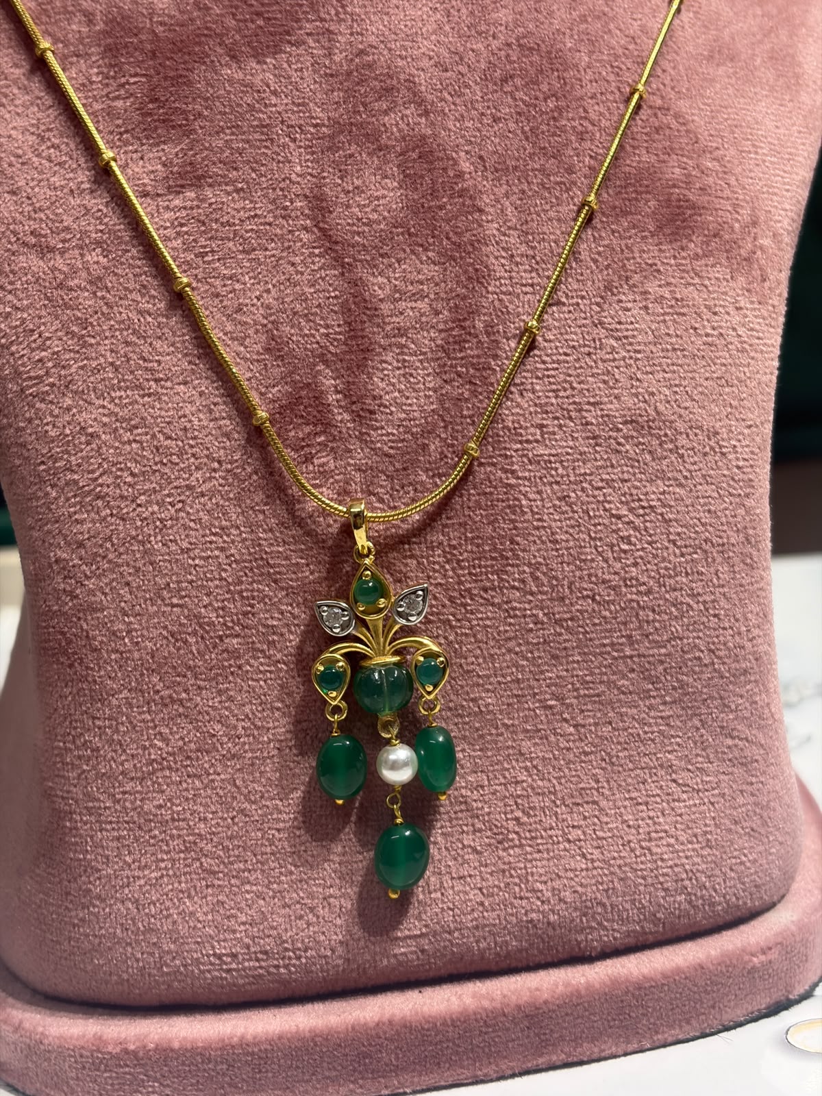 Emerald Chandelier Pendant Chain