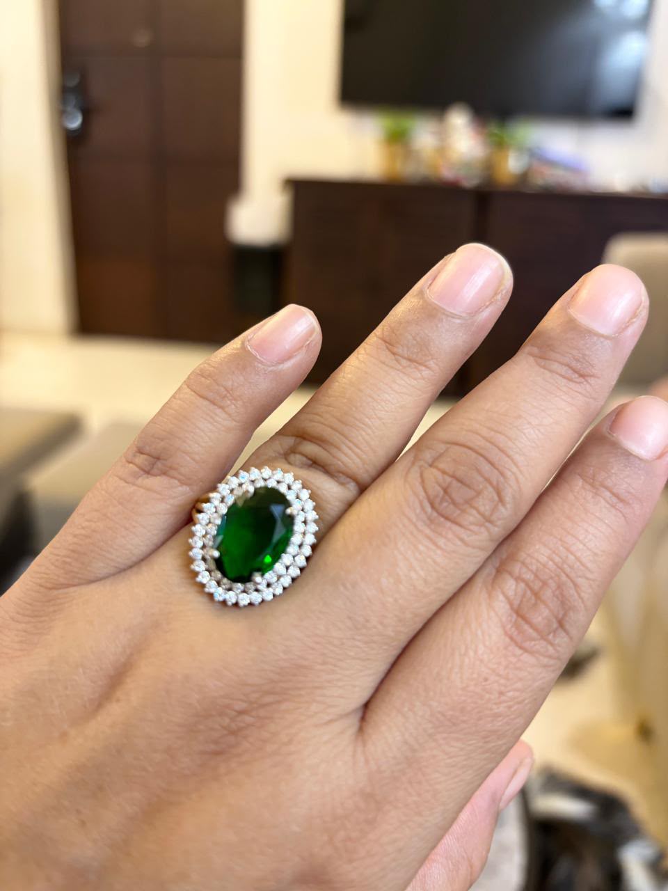 Double Stone Gemstone ring