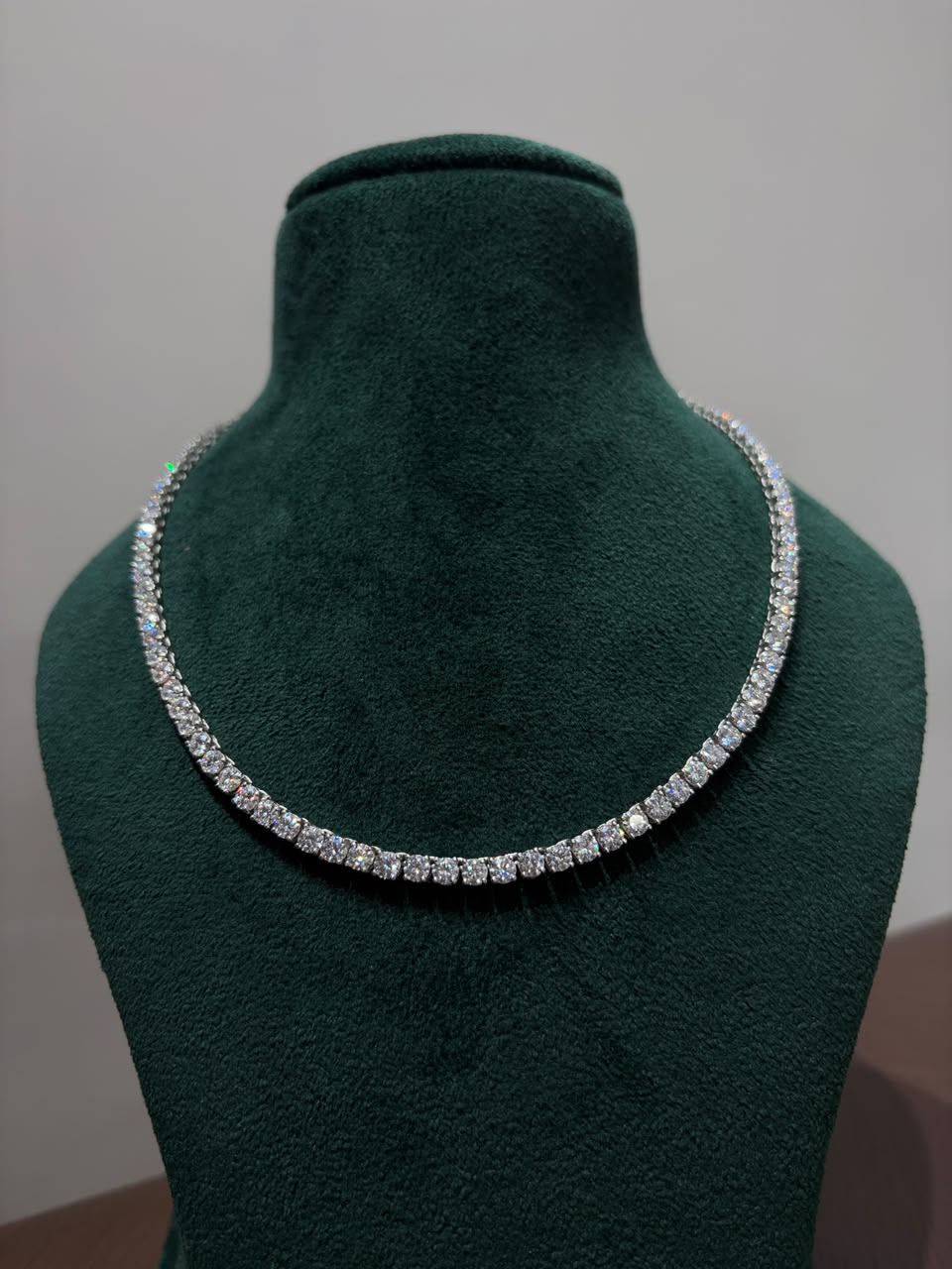 Solitaire Moissanite Tennis Necklace