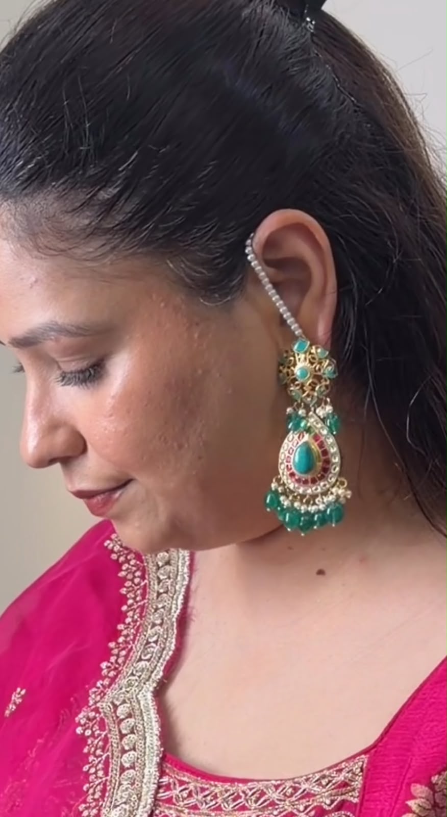 Heritage turquoise pearl earrings