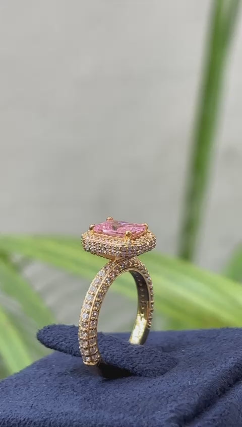 Roshini s Precious Pink Stone Ring ETIhouseofsilver
