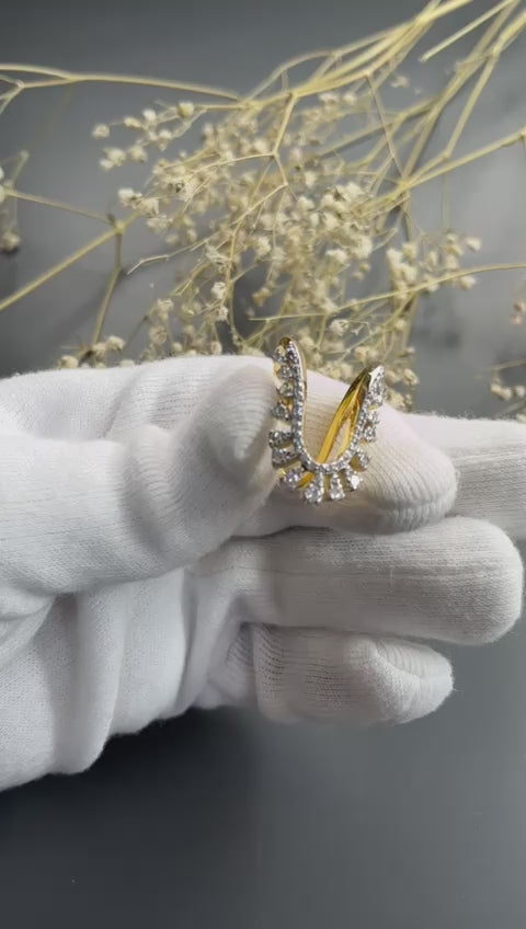 Price: 370/- Type: Vanki ring Finish: Gold Stone:Cubic zirconium Size:… |  Instagram