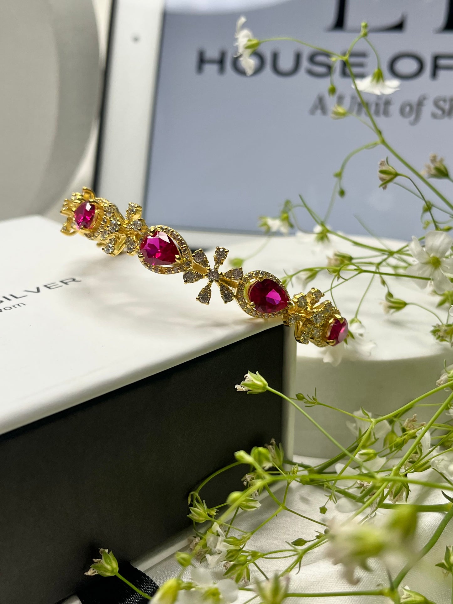 Gold Ruby Bracelet