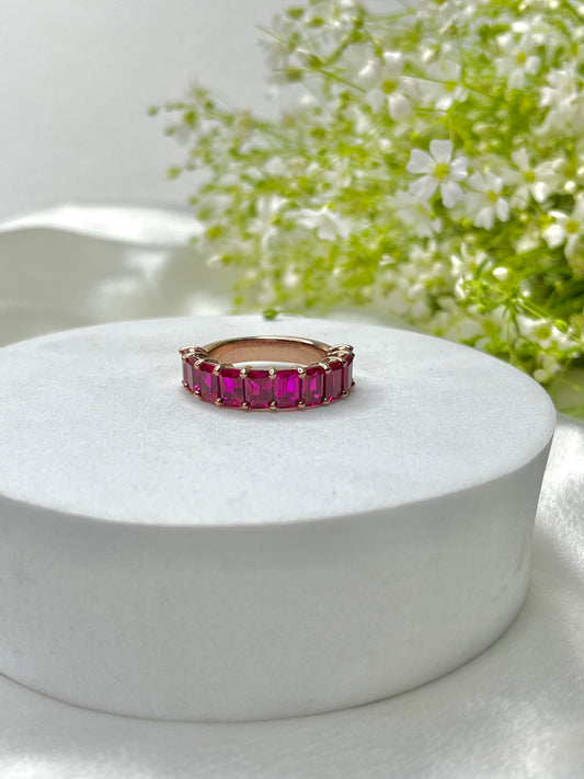 Half Ruby Eternity Ring